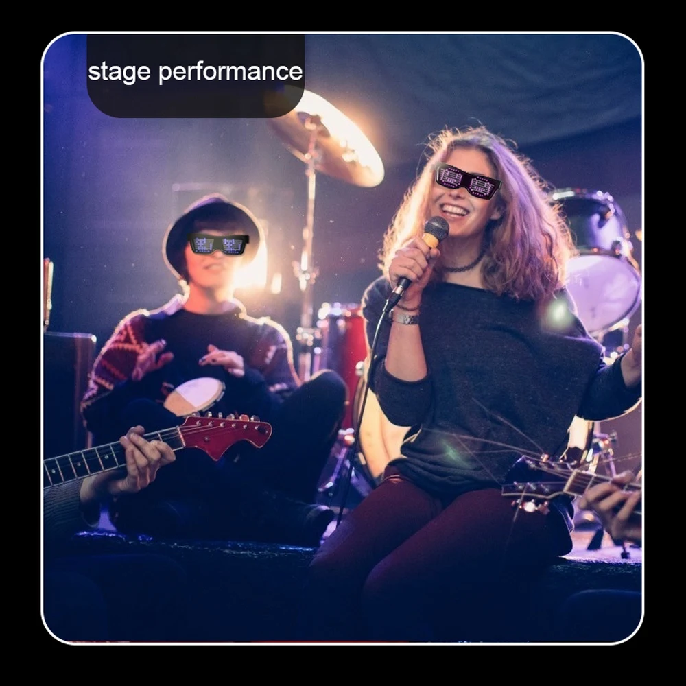 Светодиодные очки для вечерние Magic с Bluetooth управление через приложение