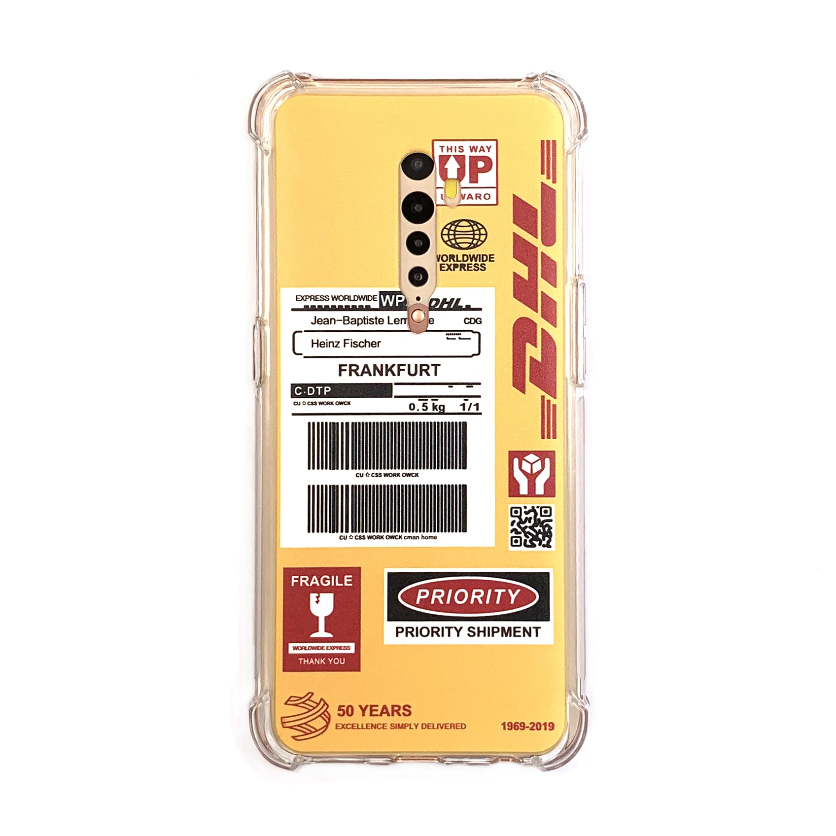Easybyz For Oppo Reno 2 case simple transparent clear cover printing TPU Ultra Thin Crystal DHL 50th Anniversary Phone | Мобильные