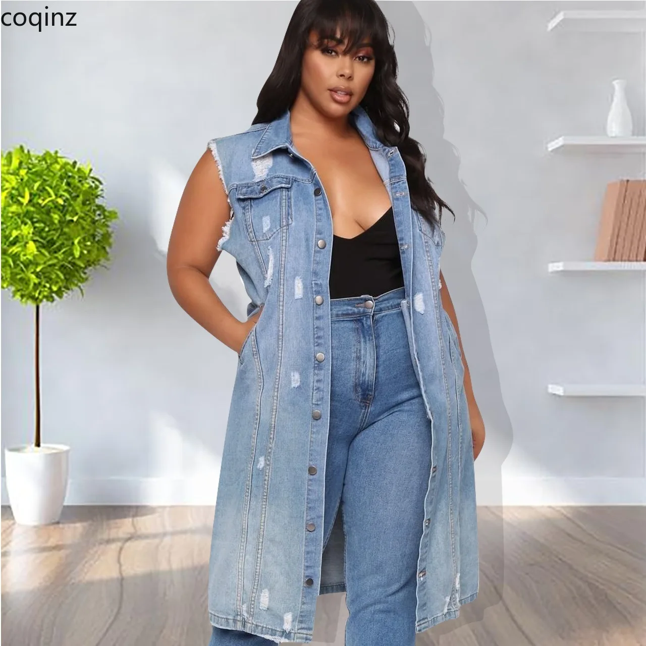 Лето, женский жилет размера плюс, женский жилет Colete Feminino Kamizelka damsk Gilet Femme Chaleco Mujer, длинный жилет Colete, джинсовый женский жилет Q322