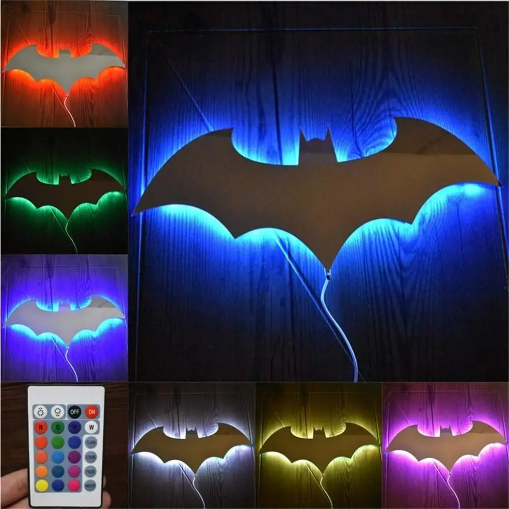3D светодиодный Ночной светильник декоративный USB летучей мыши Iluminaria в любом