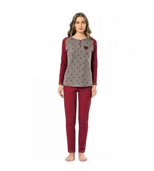 

Pierre Cardin 1025 Heart Pattern Superior Inside Fur Lady Pajamas Suit