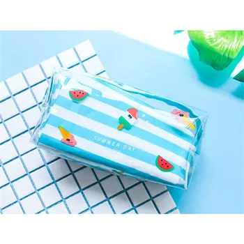 

Make Up Bags Creative Ice Cream Pattern PVC Waterproof Transparent Zipper Bath Wash Storage Cosmetic Bag Toiletry Organizer Bag