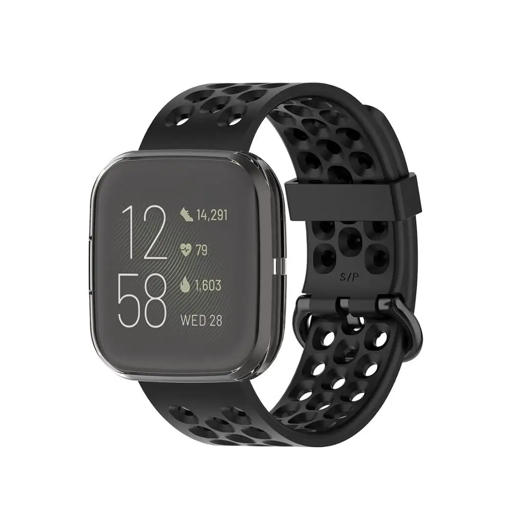ТПУ прозрачный силикон чехол для Fitbit Versa 2 Смарт-часы защитный чехол Versa2 полноэкранный Корпус Чехлы Сменные аксессуары ремешок