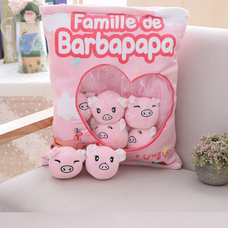 

Snack pillow big bag piglet net red pillow expression pack ins plush toy cute doll girl heart doll baby soothing doll birthday g