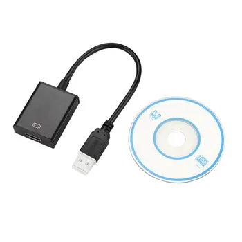 

Compact Size High Speed Transmission USB 3.0 To HDMI Audio Video Adaptor Converter Cable Suitable For Windows 7/8/10