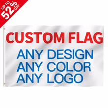 Custom Printed Flag Company Advertising Logo Sport Outdoor Banners Brass Grommets Promotion Decoration Any Size
