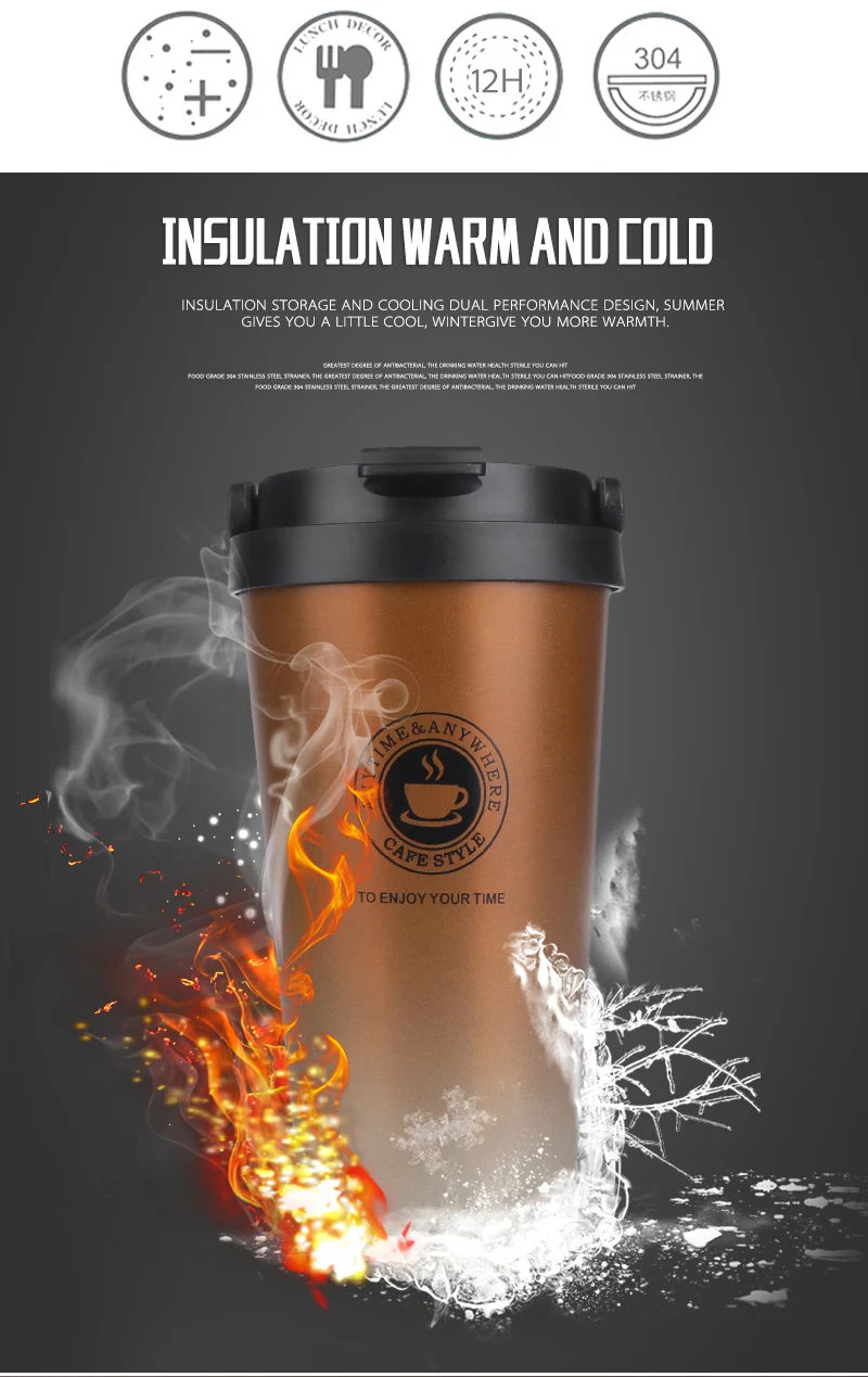 500ml Double Wall Stainless Steel Vacuum Flasks Thermo Cup Coffee Tea Milk Travel Mug Thermol Bottle Water Bottle Thermoses 500ml Double Wall Stainless Steel Vacuum Flasks Thermo Cup Coffee Tea Milk Travel Mug Thermol Bottle Water Bottle Thermoses