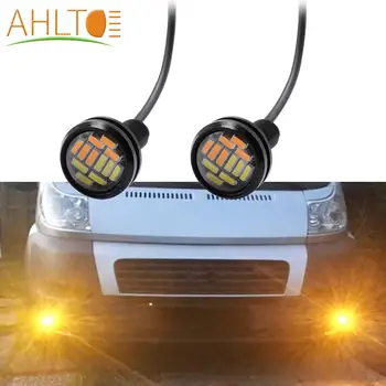 

Eagle Eye 4014 12 SMD 23MM DRL Daytime Running Light White Amber LED Car Motocycle Lighting Backup Reverse Parking Auto Lamp