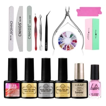 Гель-лак маникюрные инструменты для ногтей комплект светодиодная УФ-лампа для ногтей сушилка Цвета Гель-лак для ногтей DIY Инструменты Набор для ногтей набор гель-лака