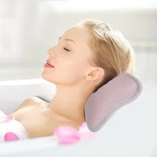 Нескользящая Мягкая 3D сетка спа ванна спа подушка ванна подушка для головы подушка с присосками ванная комната поставка для шеи и спины