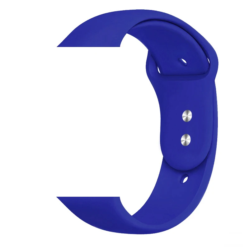 Серия Apple Watch цветной мягкий силиконовый спортивный ремешок с двумя гвоздями 5 4 3 2 1 38 мм 42 мм iWatch резиновый сменный ремешок 40 мм 44 мм - Цвет ремешка: 22