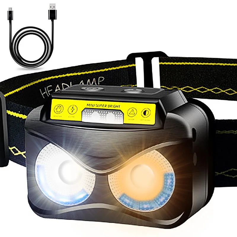 Induction Headlamp Powerful Motion Sensor Headlight USB Rechargeable
