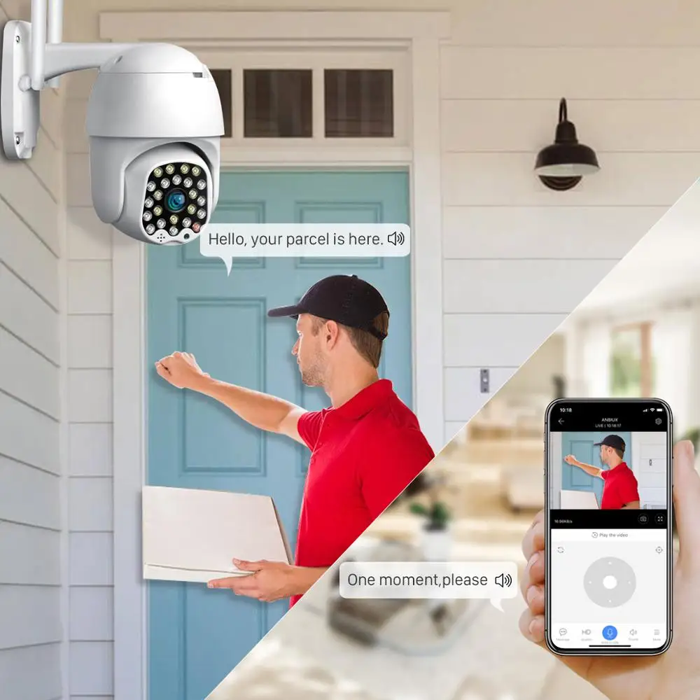 1080P облако Wifi PTZ камера водонепроницаемый 2MP полный цвет автоматическое отслеживание CCTV безопасности IP камера 4X цифровой зум скорость купольная камера IP