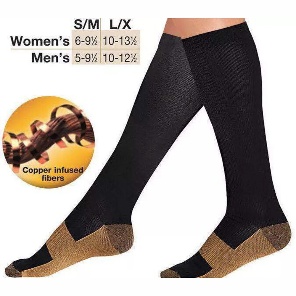 Unisex Anti-Fatigue Compression Sock Miracle Copper Toot Pain Relief Anti Fatigue Magic Socks Support Knee High Stocking BC0133 (12)