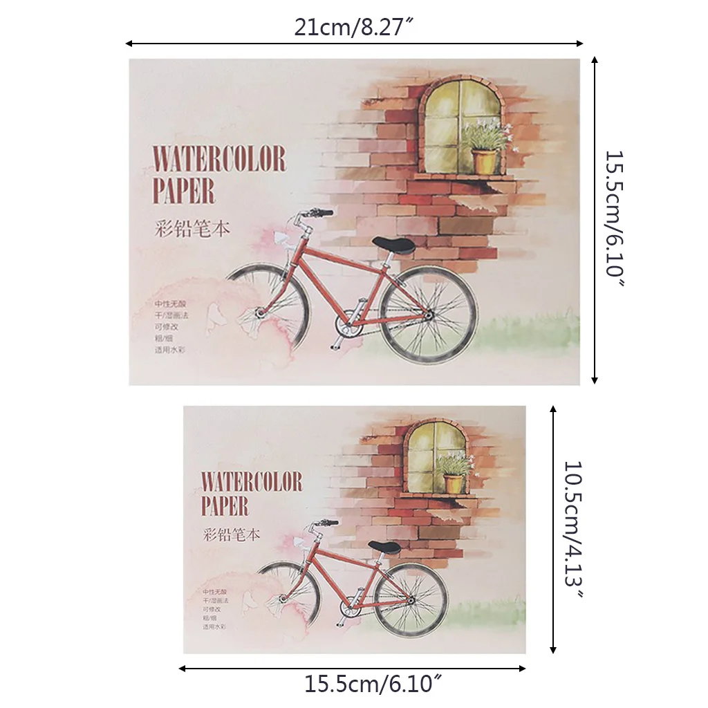 A5/A6 Watercolor Sketchbook Paper For Drawing Painting Color Pencil Book School Art Supplies 12 Sheet
