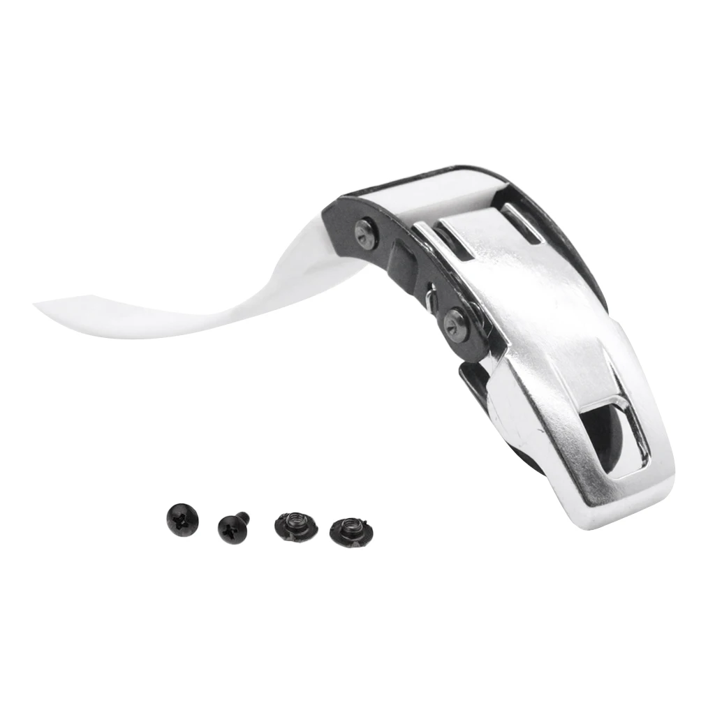 4 Pieces Replacement Inline Roller Skate Shoes Energy Strap with Installation Screws Silver Black