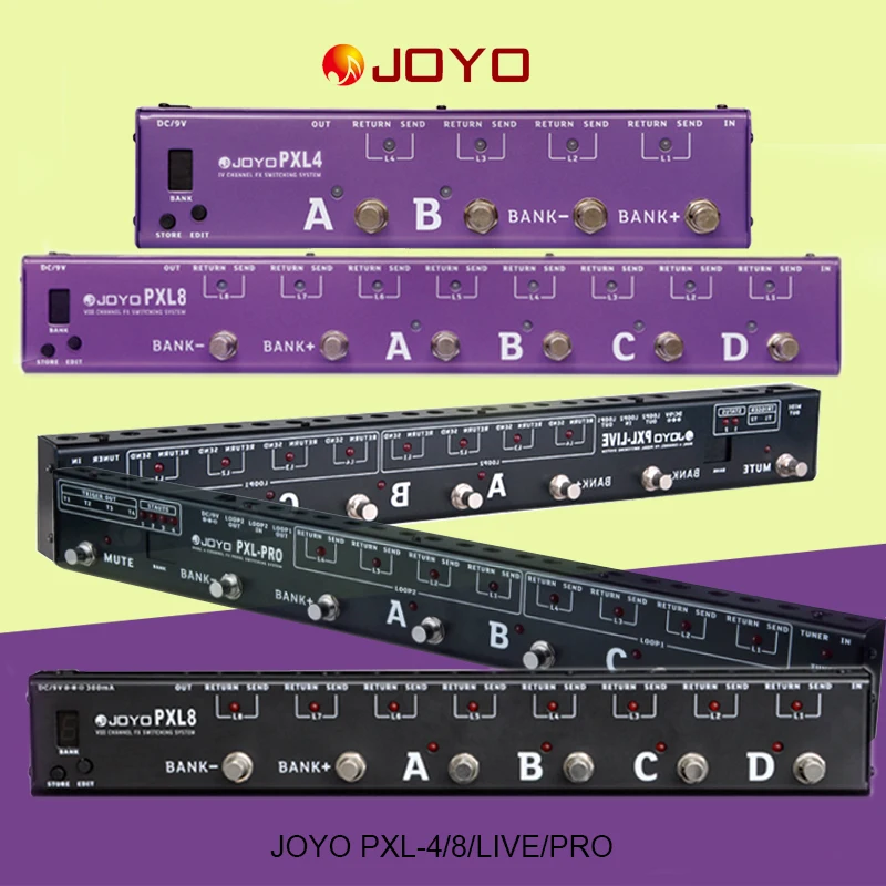 JOYO Guitar программируемый PXL8 PXL4 PXL Live Pro педаль эффектов для электрогитары Looper