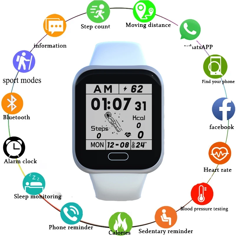 2021 New Smart Watch Men Full Touch Screen Sport Fitness Watch IP67 Waterproof Bluetooth-compatible For Android ios smartwatch