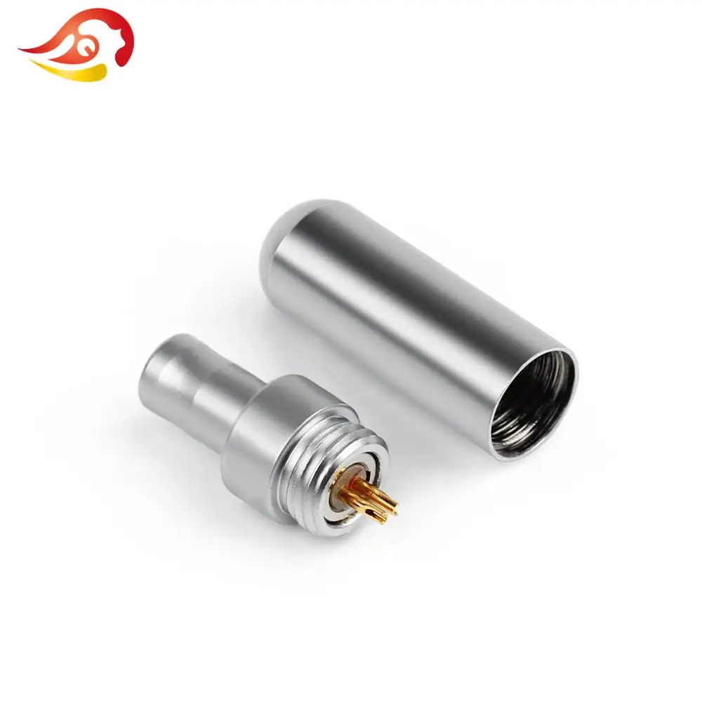 QYFANG Male Headphone Pin Wire Connector DIY Audio Jack Gold Plated Plug Metal Adapter For HD800 HD800s HD820 D1000 HiFi Headset
