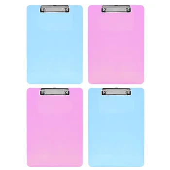 

4PCS A4 Paper Folder Writing Board A4 File Clipboard Scale Measuring Writing Splint File Clip Writing Hardboard Portable Writtin