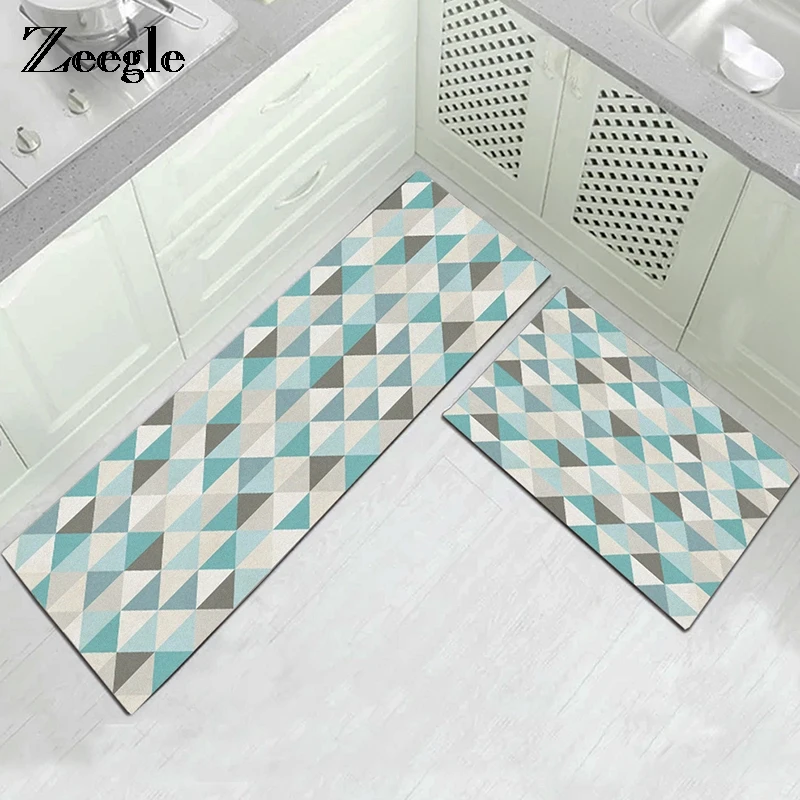 Zeegle Kitchen Floor Mat Non-slip Rug Entrance Doormats Anti-slip Carpet For Living Room Bedroom Bedside Mats Sofa Table Mat