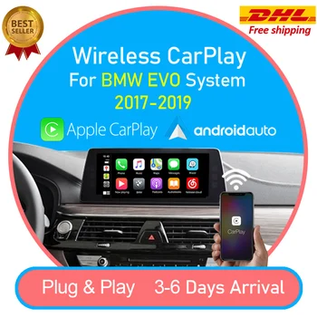 

Wireless Carplay MMI Android Auto Interface Box for BMW Series 1/2/3/5/7/mini/ X1/X3/X4/X5/X6 2017-2019 EVO MuItimedia iOS