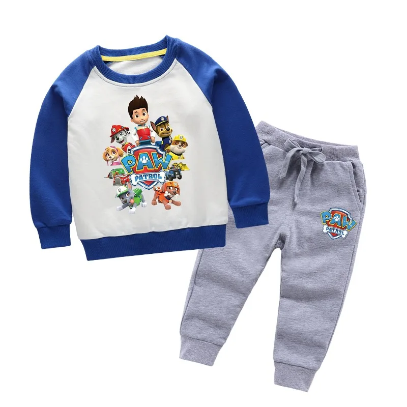 

Childrenswear 2019 Autumn New Style Paw Patrol Hoodie Sweatpants Two-Piece Set Long Sleeve Pullover Hoody Cotton Top Wholesale
