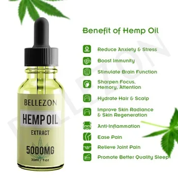 

BELLEZON 5000mg Hemp Oil 30ml Natural Oil 1PCS