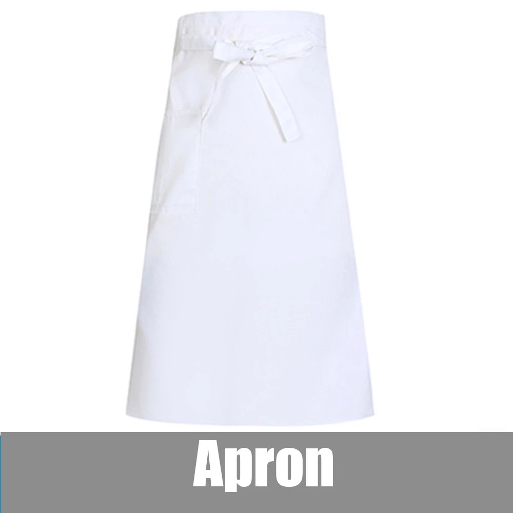 Apron 3 Джинсовый длинный рукав шеф Униформа унисекс высокого качества на одно плечо комбинезоны пальто ресторан кафе Парикмахерская хлебобулочная рубашка официанта - Color: Apron 3