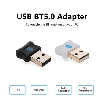 

Universal BT V5.0 USB Dongle Adapter Music Receiver Transmitter for windows XP/7/8/10/Vista Black