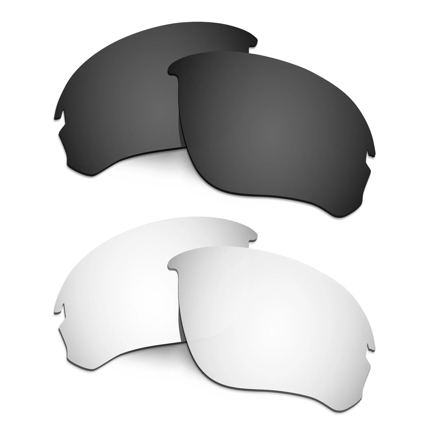 

HKUCO Polarized Replacement Lenses For SI Speed Jacket OO9228 Sunglasses Black/Silver 2 Pairs