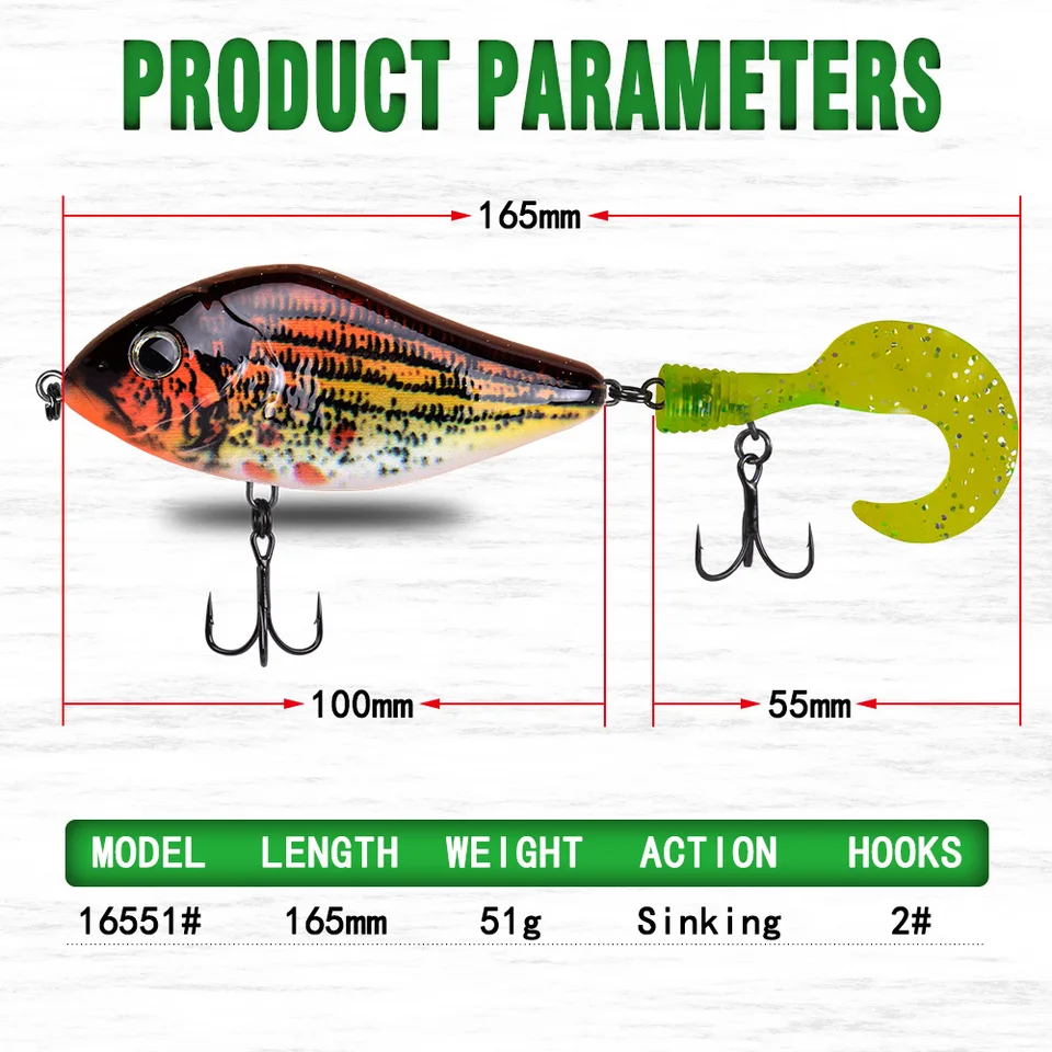 esca Lento Affondamento 68mm-9g 78mm-15g 90mm-21g 105mm-30g Musky Slider Bass-Color-17, S 90mm-21g