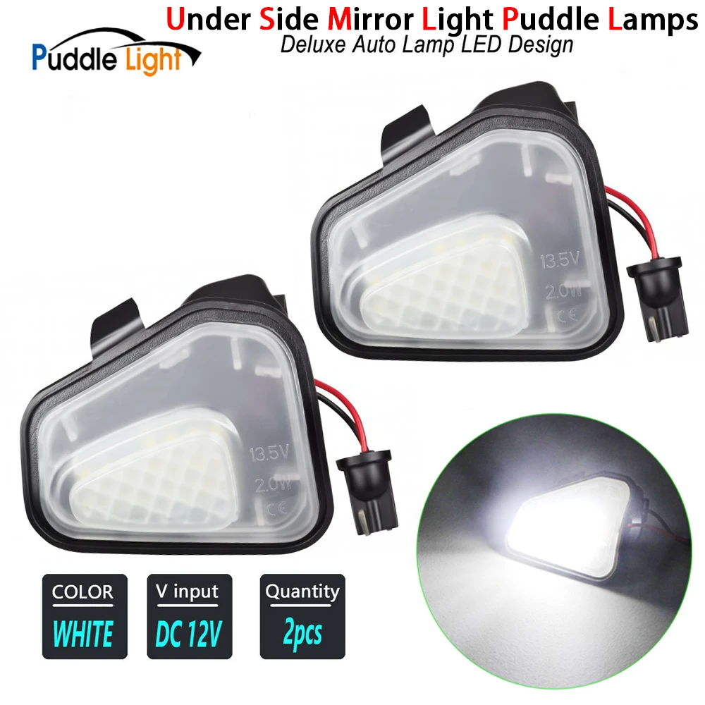 

2pcs LED Car Side Rearview Mirror Puddle Light Lamp Fit For VW Passat B7 3C CC 357 358 EOS Jetta Scirocco 137 Beetle 3C8945291