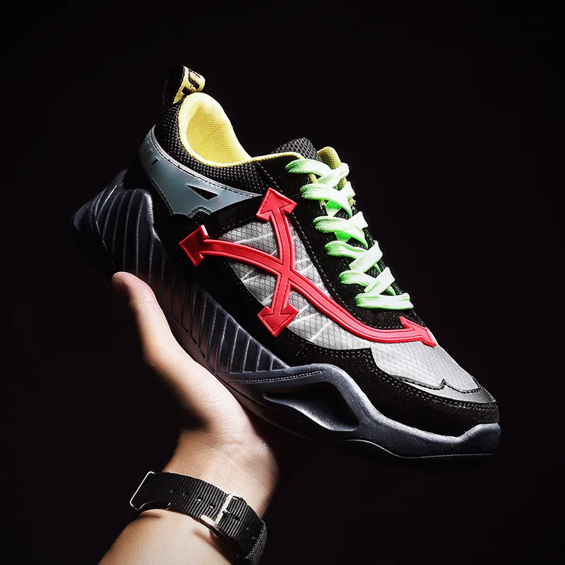 Online Celebrity Hot Selling Daddy Shoes Men's Athletic Shoes Breathable Mesh Running Shoes Thick Bottomed Extra High Casual Sho