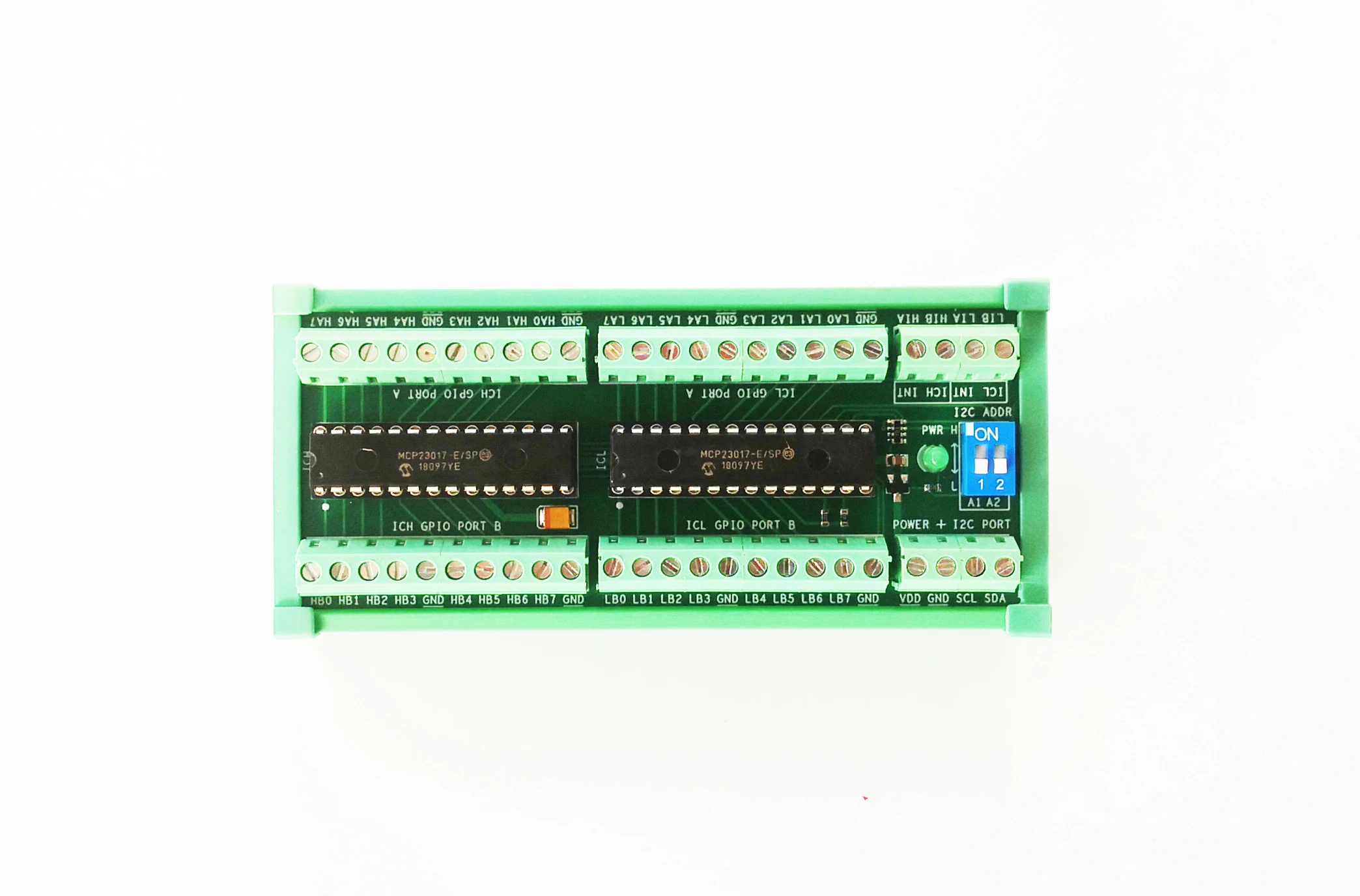 DIN Rail Mount MCP23017 32 Channel GPIO Expander with I2C Interface for ...