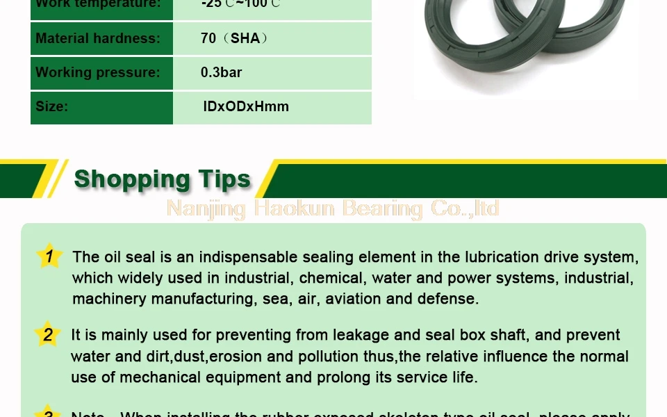 3 three lips shaft seal