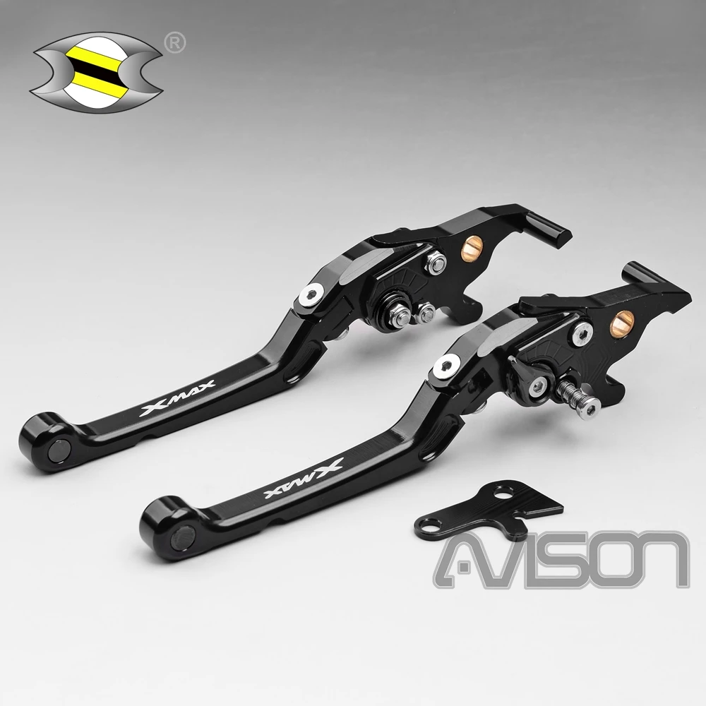 For Yamaha X MAX XMAX 300 125 400- Parking Lock Brake Levers CNC Xmax250 18-19 Automatic Locking Modified BrakeLevers - Цвет: Черный