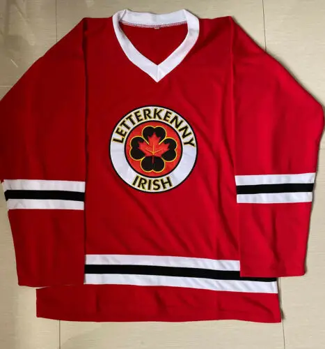 

TV Series Letterkenny Irish Retro throwback Hockey Jersey Embroidery Stitched Customize any number and name