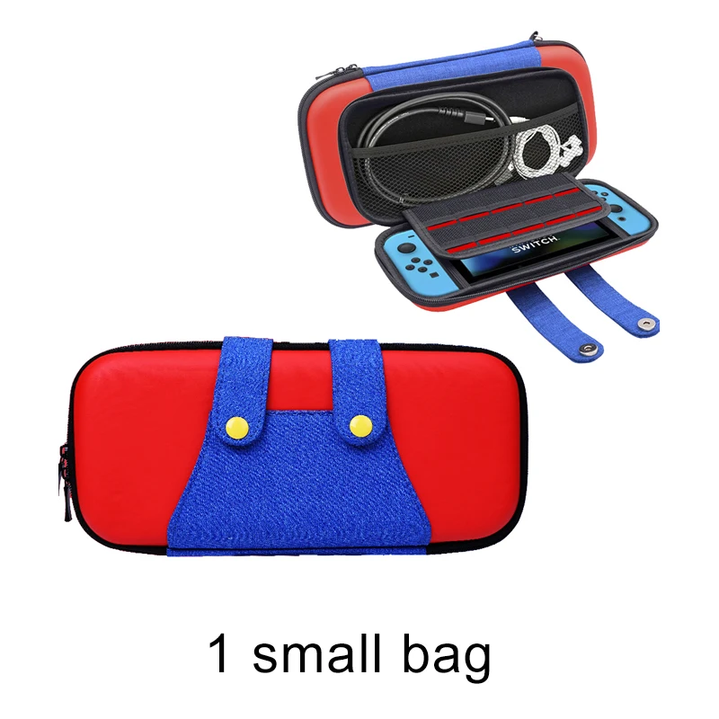 small bag Дорожная сумка для автомобиля с переключателем для пульта дистанционного управления, чехол для переноски игрового плеера, чехол для консоли Joy-con, профессиональные для ручек+ закаленное стекло - Цвет: small bag