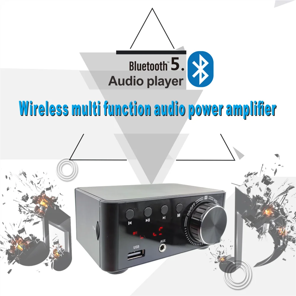 Плата усилителя звука 50WX2 Hi Fi Bluetooth 5 0 для домашнего кинотеатра|Усилители