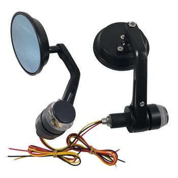 

Motorcycle Rearview Mirror 7/8 Inch Cnc Handle Mirror With Turn Signal