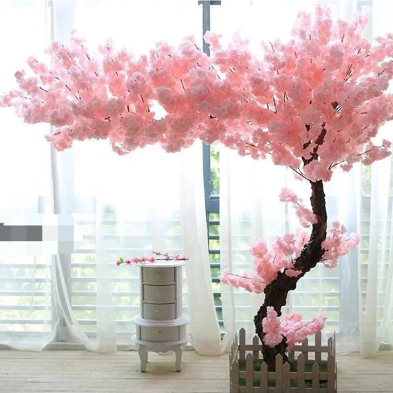 日本で買 人工桜の木 緑の花輪 結婚式やパーティーの装飾 お祭り ステージ 庭 家の装飾 チェリーツリー 値下げする Signature Johaness Com