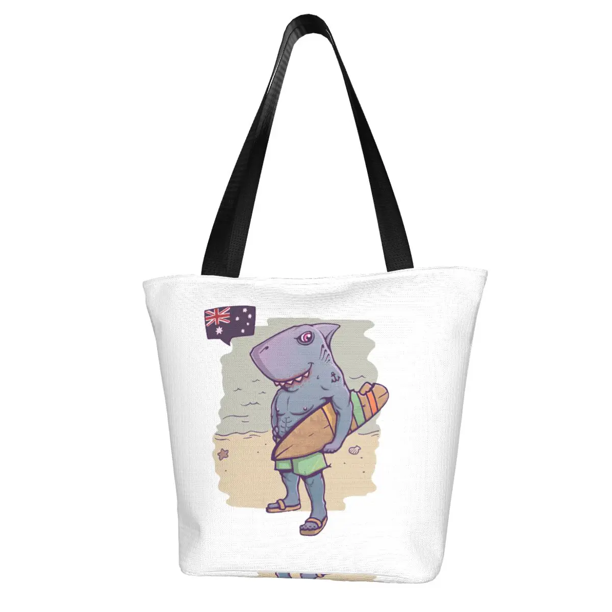 Сумка для покупок Australia Shark эстетичная тканевая уличная сумка женские модные