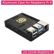 Raspberry Pi 4 чехол из алюминиевого сплава ультратонкий металлический корпус с ЧПУ пассивное охлаждение черный корпус коробка для Raspberry Pi 4 Модель B