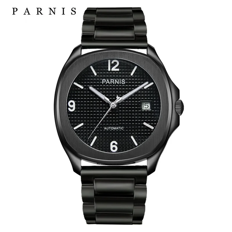 

Parnis 38.5 mm Automatic Mechanical Watch Men Wrist Watch Miyota movement Sapphire crystal lens 10ATM waterproof men Watches