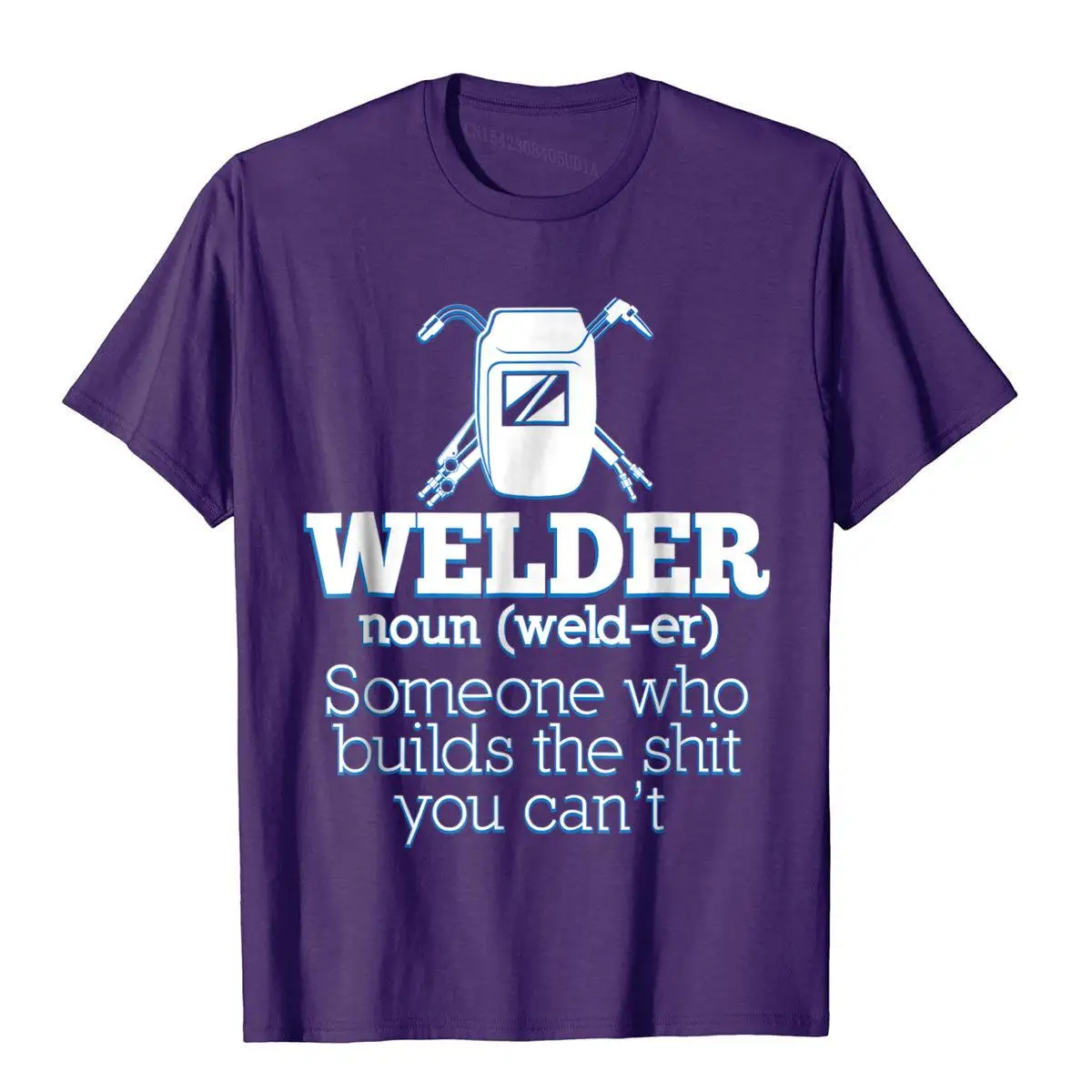 Welding T-Shirt Welder Funny Definition Weld__97A2082purple