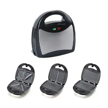 

3-in-1 Detachable Waffle Maker Sandwich Grill Non-stick Coating LED Indicator