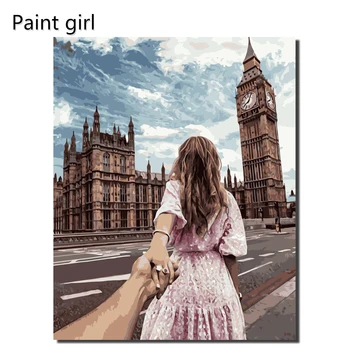 

PAINT GIRL Painting By Numbers DIY Oil Coloring By Numbers Canvas Paint Art Pictures Home Decor VA-1282 40*50cm
