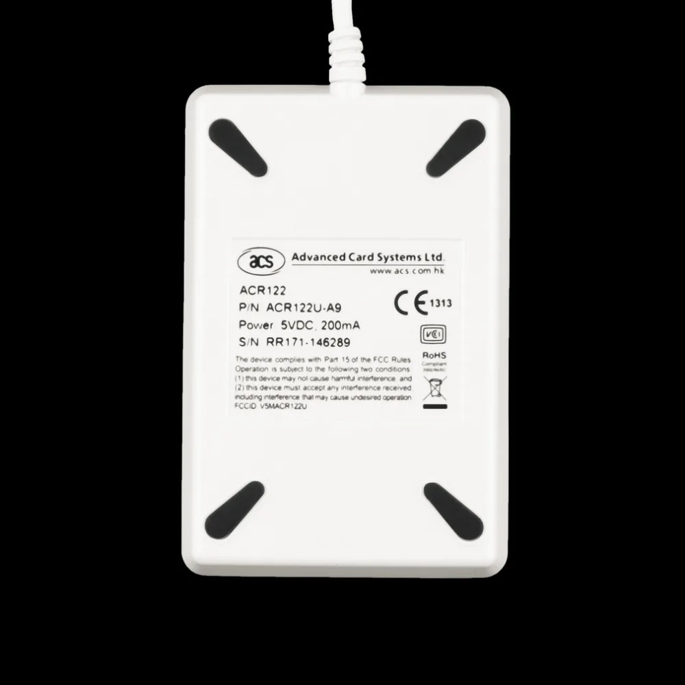 1 комплект Профессиональный USB ACR122U NFC RFID считыватель смарт-карт писатель для всех 4 типов NFC(ISO/IEC18092) тегов+ 5 шт. M1 карт