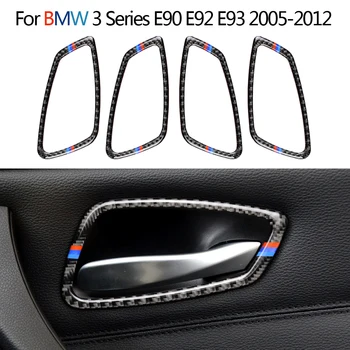 

For BMW E90 E92 E93 3 Series 2005-2012 Real Carbon Fiber Car Interior Door Handle Frame Trim Car Styling Accessories